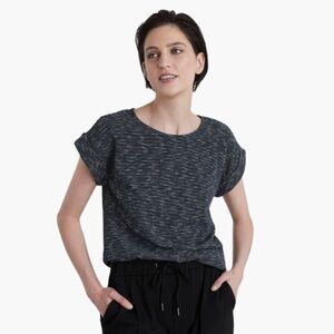 RW&CO. Navy and white striped cotton t-shirt